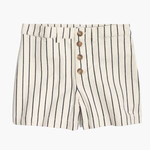 Madewell Emmett Button-Front Shorts in Stripe Size 28
